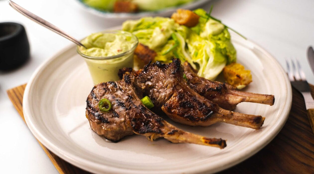 Lamb Chops with Iceberg Lettuce and Avocado Dressing – Pure South Shop