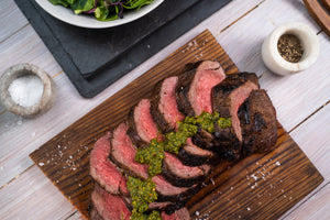Grilled Ribeye Steak with Asian Style Herb Sauce